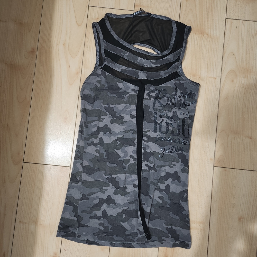 Camouflage Sleeveless Top